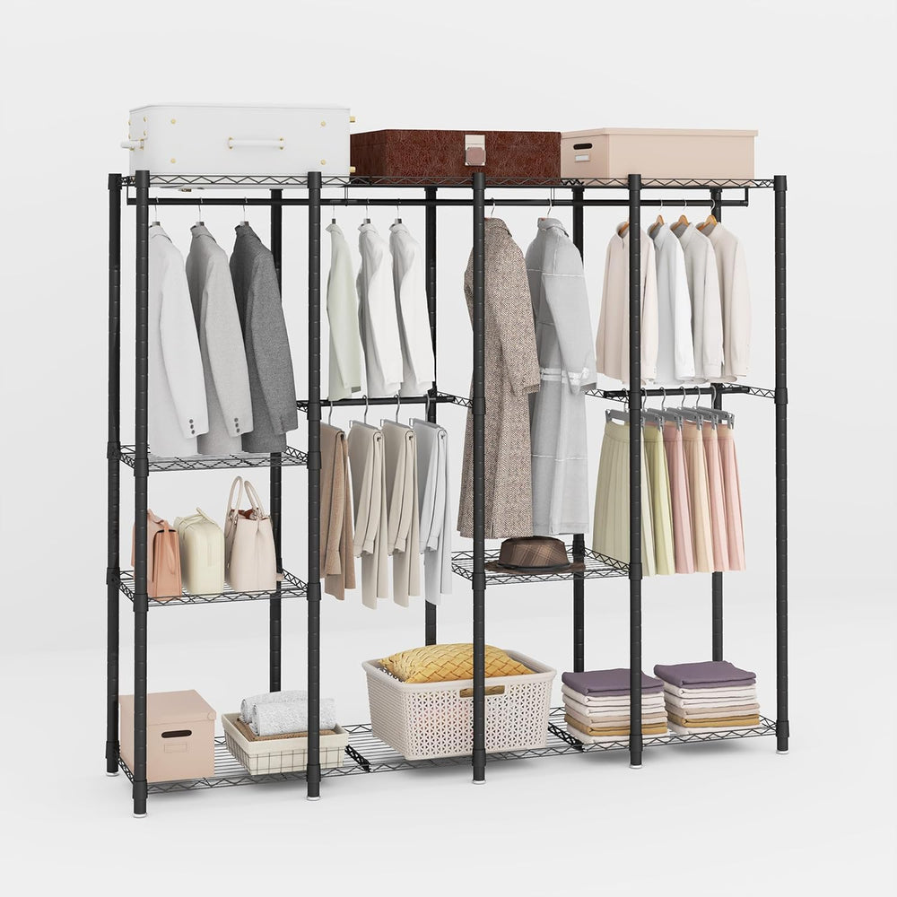 Clothes Rail Tall Metal Open Wardrobe