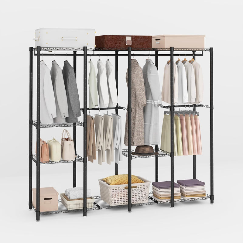 Clothes Rail Tall Metal Open Wardrobe