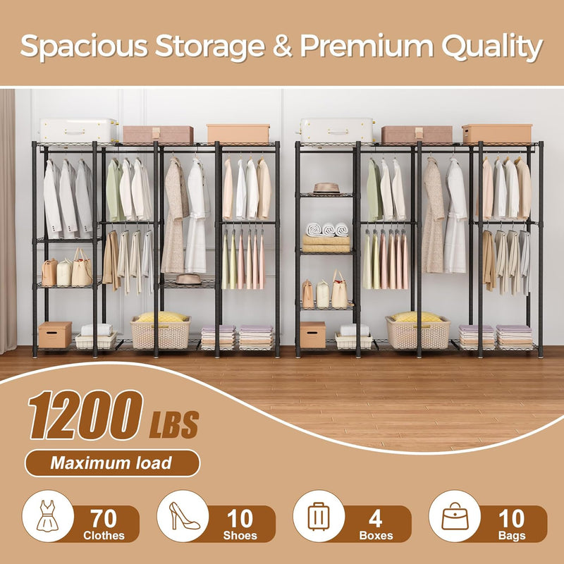 Clothes Rail Tall Metal Open Wardrobe