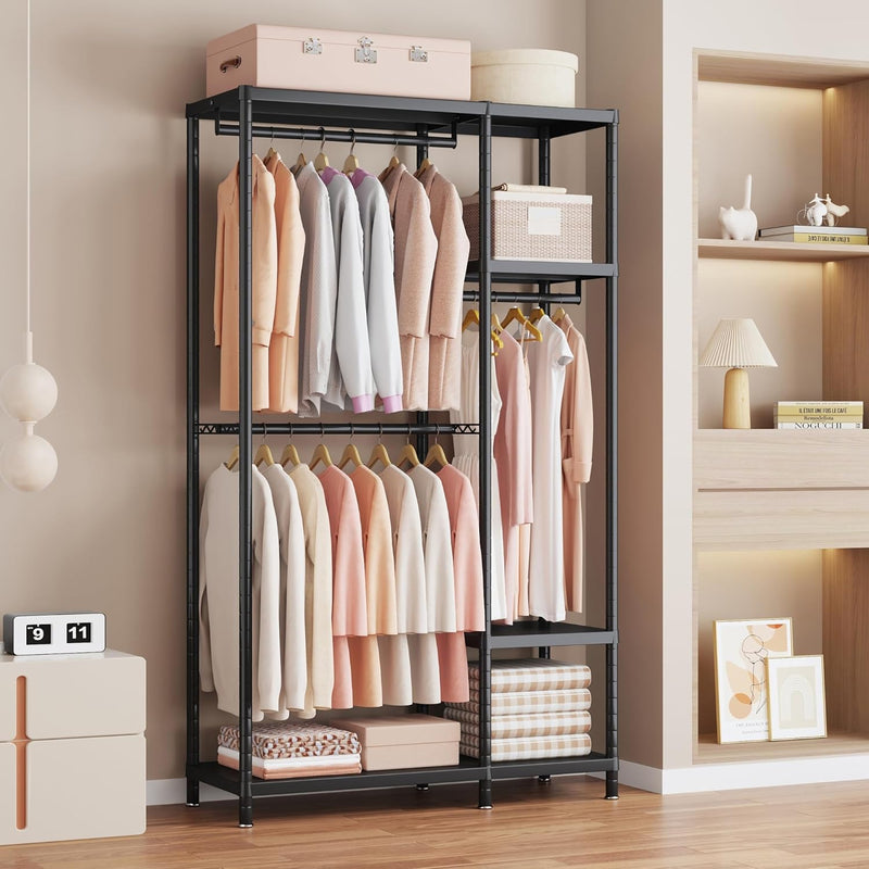 Clothes Rail Tall Metal Open Wardrobe
