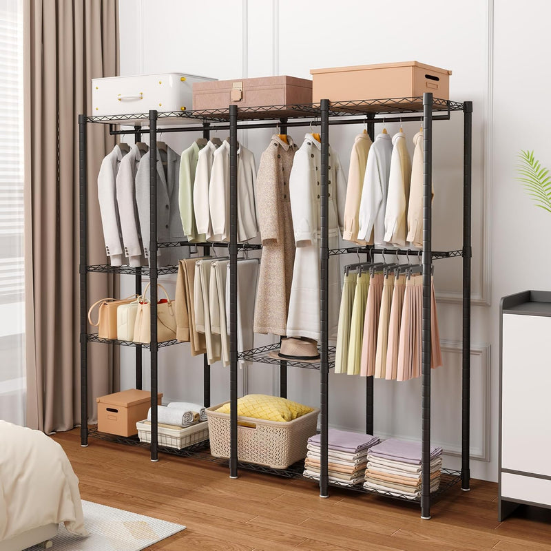 Clothes Rail Tall Metal Open Wardrobe