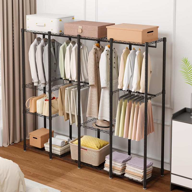 Clothes Rail Tall Metal Open Wardrobe