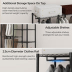 Clothes Rail Tall Metal Open Wardrobe