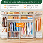 Clothes Rail with 3 Fabric Drawers Storage Shelves