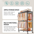 Clothes Rail with 4 Rods