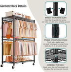 Clothes Rail with 4 Rods