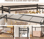 Clothes Rail with Shelves Metal Wardrobes for Bedroom