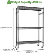 Clothes Rail with Storage Shelves