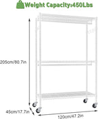 Clothes Rail with Storage Shelves