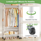 Clothes Rail with Storage Shelves
