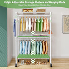 Clothes Rail with Storage Shelves