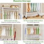 Clothes Rail with Storage Shelves