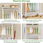 Clothes Rail with Storage Shelves