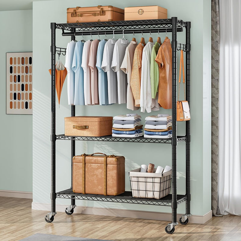 Clothes Rail Heavy Duty with Double 41dx81wx210h Cm