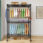 Clothes Rail with Storage Shelves