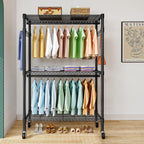 Clothes Rail with Storage Shelves