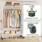 Clothes Rail with Storage Shelves