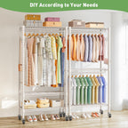 Clothes Rail with Storage Shelves
