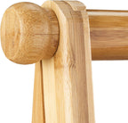 Clothes Stand on Wheels Bamboo 2 Shoe Shelves