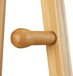 Clothes Stand on Wheels Bamboo 2 Shoe Shelves