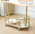 Clothing Rack with Wheels Rolling Clothes Double Deck