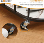 Clothing Rack with Wheels Rolling Clothes Double Deck
