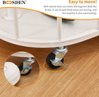 Clothing Rack with Wheels Rolling Clothes Double Deck