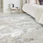 Cloud Modern Shiny Abstract Marbled Pattern Rug Hallway