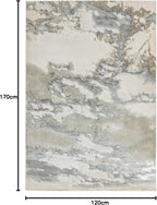 Cloud Modern Shiny Abstract Marbled Pattern Rug Hallway