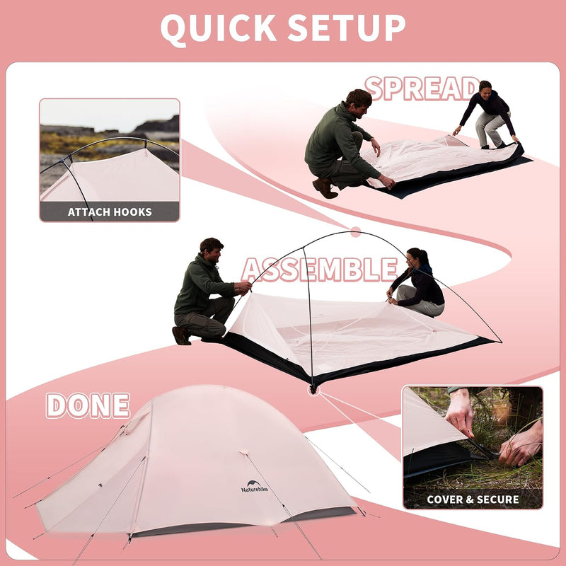 Cloud Up 2 Person Backpacking Tent Waterproof Double