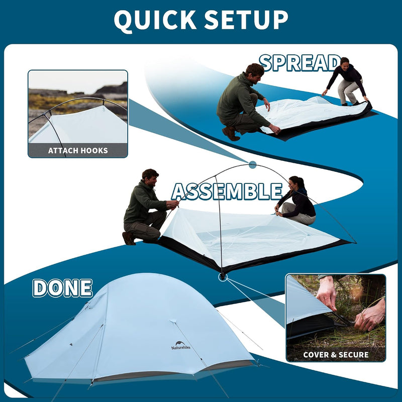 Cloud Up 2 Person Backpacking Tent Waterproof Double