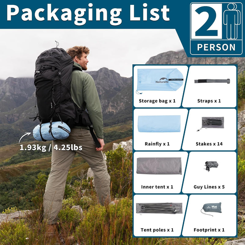 Cloud Up 2 Person Backpacking Tent Waterproof Double