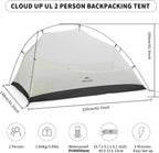 Cloud Up 2 Person Backpacking Tent Waterproof Double