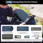 Cloud Up 2 Person Backpacking Tent Waterproof Double