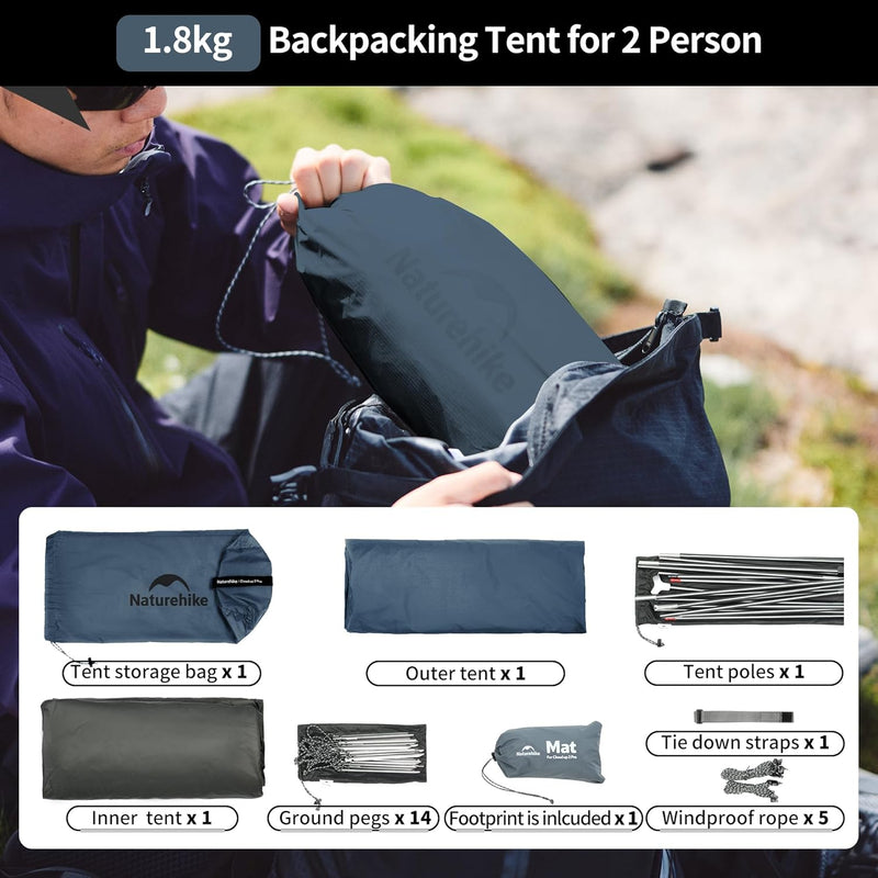 Cloud Up 2 Person Backpacking Tent Waterproof Double