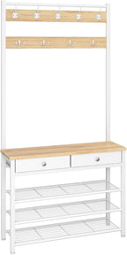 Coat and Shoe Rack with Storage Hall Tree
