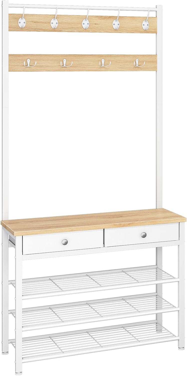 Coat and Shoe Rack with Storage Hall Tree