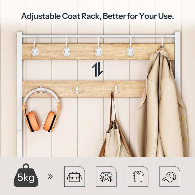 Coat and Shoe Rack with Storage Hall Tree
