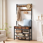Coat and Shoe Rack with Storage Hall Tree