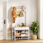 Coat and Shoe Rack with Storage Hall Tree