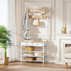 Coat and Shoe Rack with Storage Hall Tree