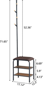 Coat Rack 3 in 1 Stand with Shoe