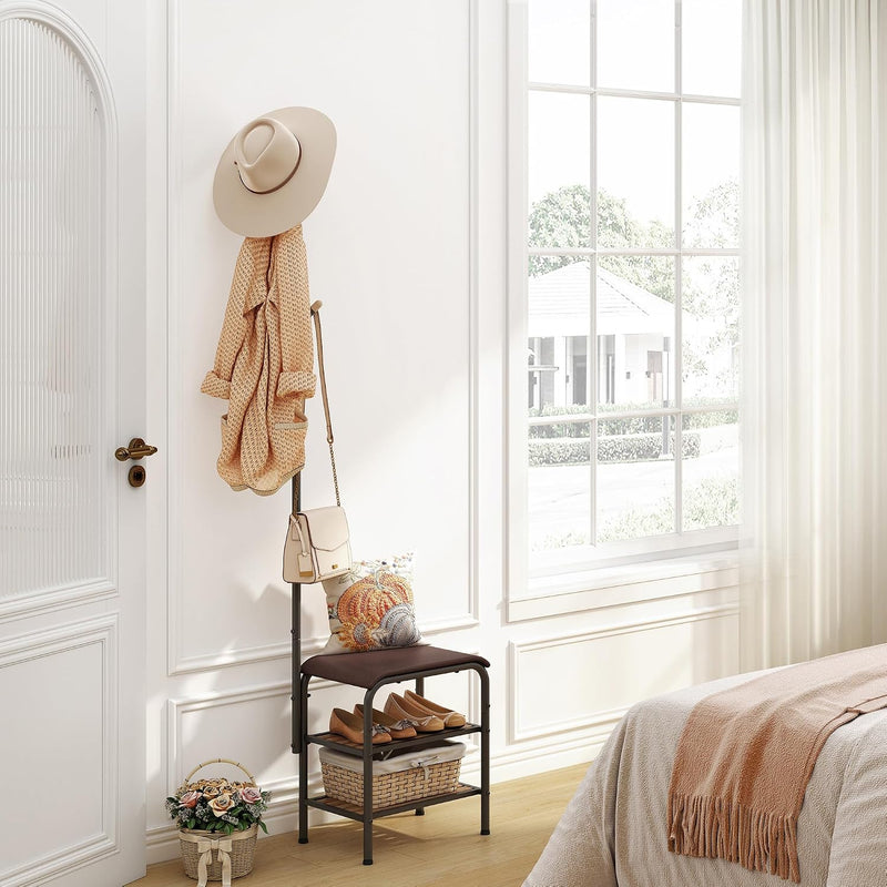 Coat Rack 3 in 1 Stand with Shoe