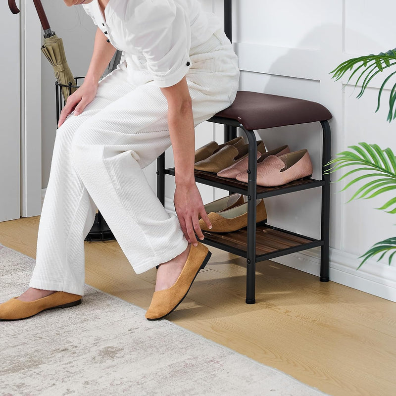 Coat Rack 3 in 1 Stand with Shoe