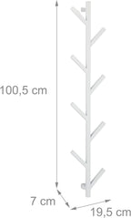 Coat Rack 8 Hooks Wall-Mounted Modern for Hats