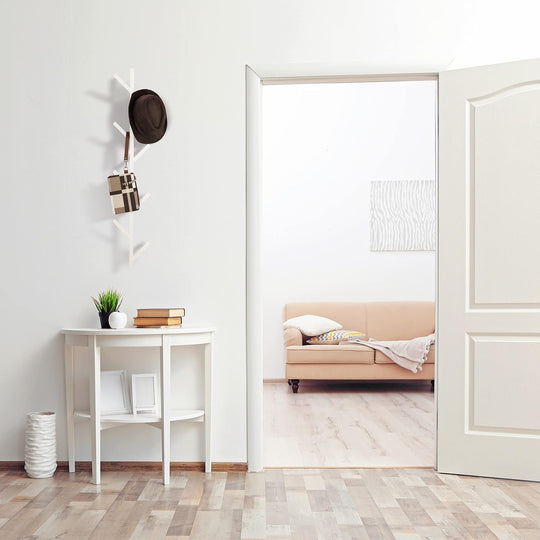 Coat Rack 8 Hooks Wall-Mounted Modern for Hats