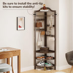 Coat Rack Bamboo Hall Tree Entryway Shoe Bench