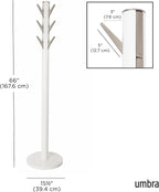 Coat Rack Flip Down Clothing 9 Hooks Natural