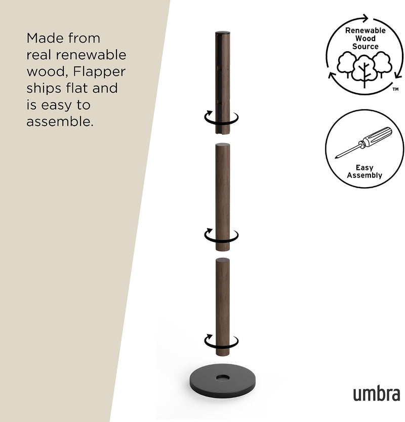 Coat Rack Flip Down Clothing 9 Hooks Natural