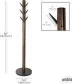 Coat Rack Flip Down Clothing 9 Hooks Natural
